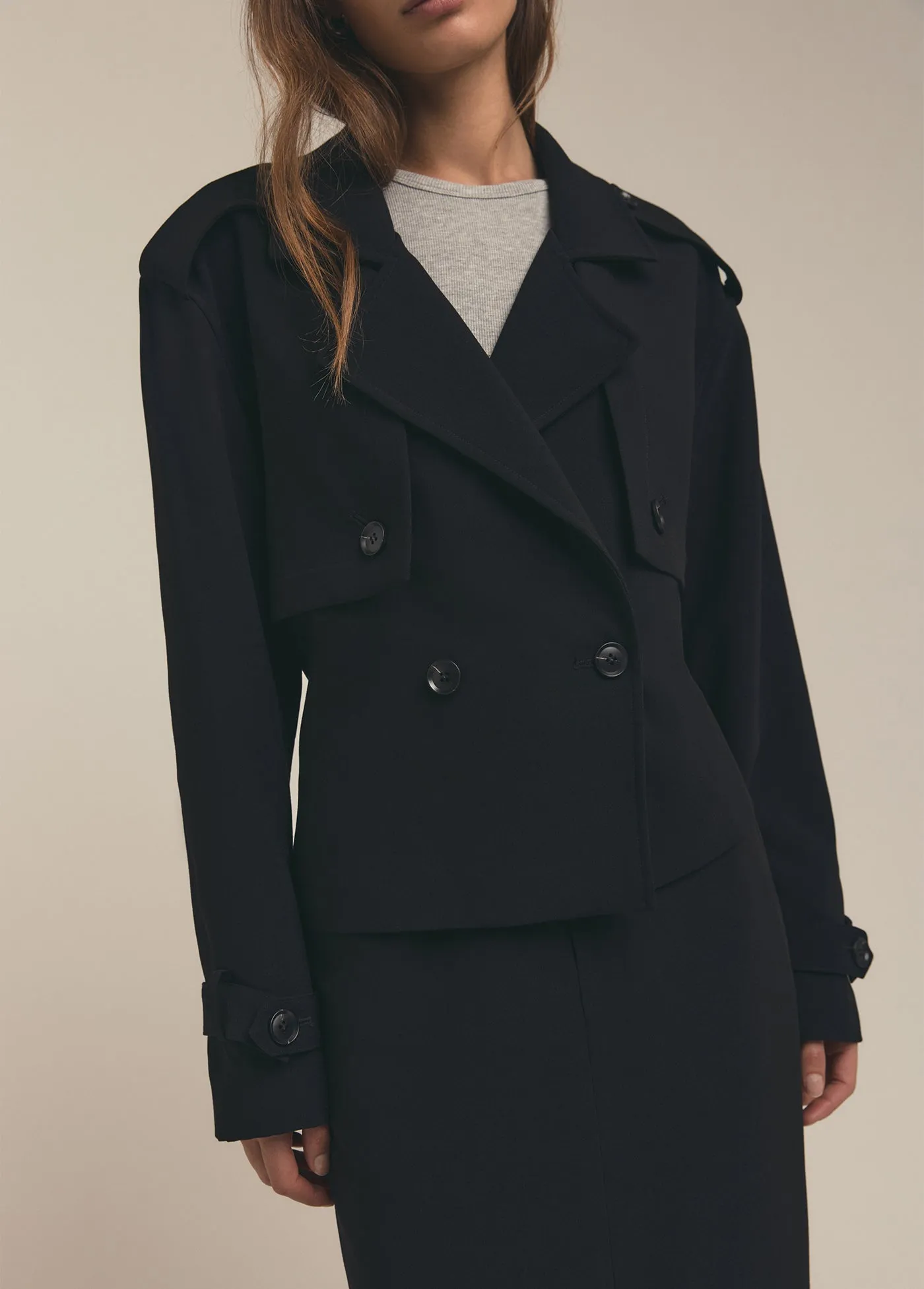 THE CROPPED CHARLES TRENCH sold by Favorite Daughter product image thumbnail 5