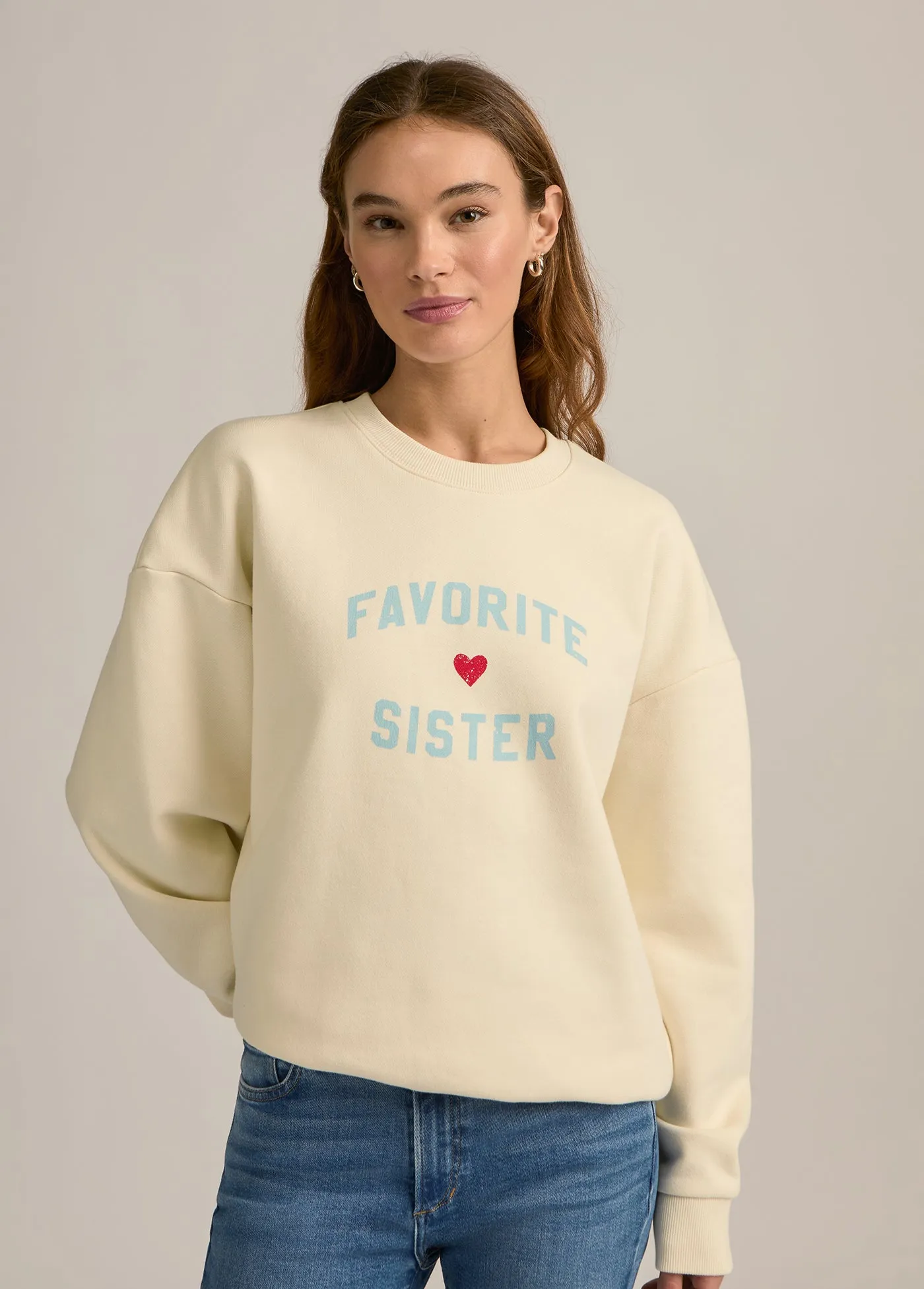 FAVORITE SISTER HEART LOGO SWEATSHIRT sold by Favorite Daughter
