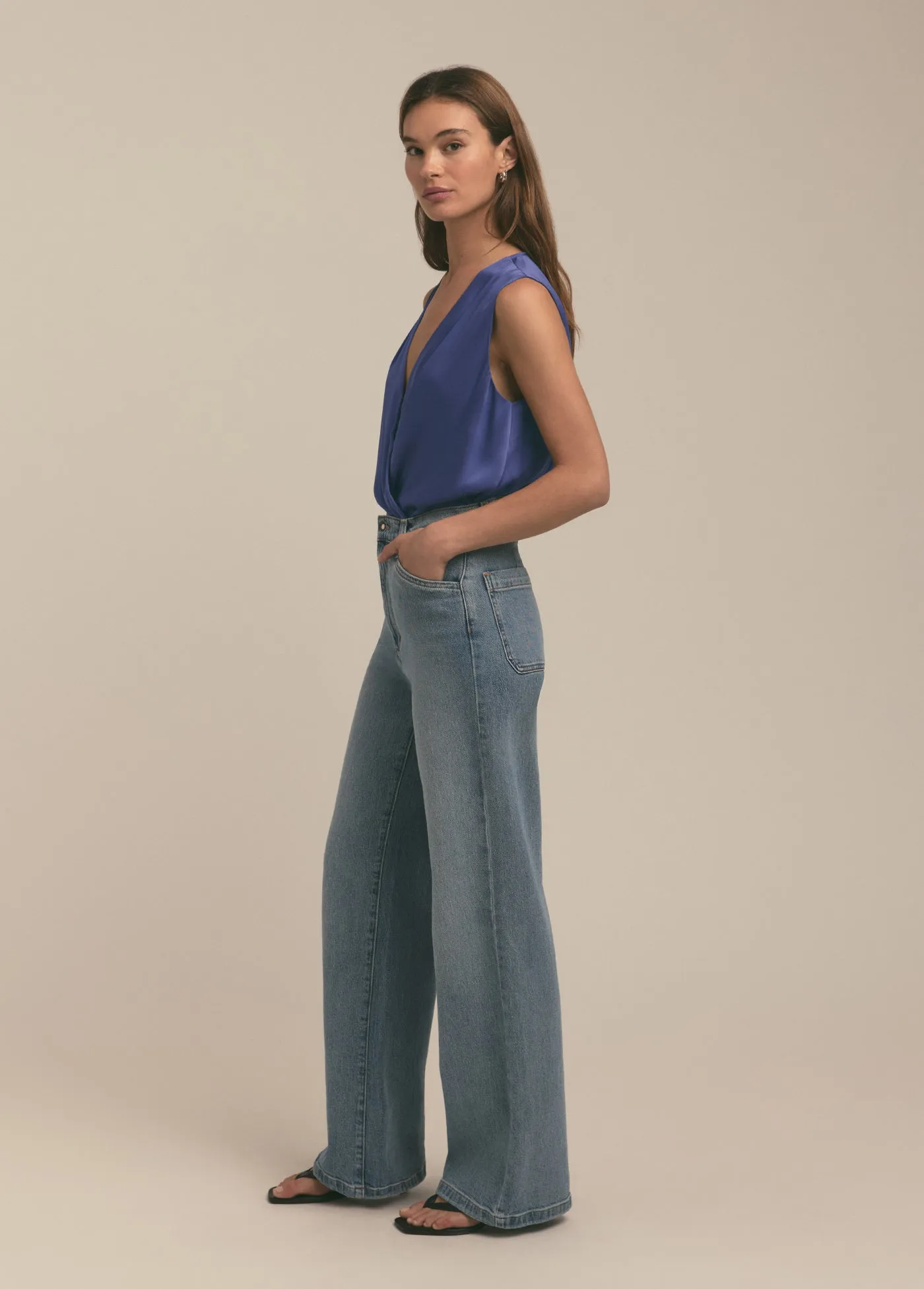 THE SLEEVELESS DATE BLOUSE sold by Favorite Daughter product image thumbnail 5