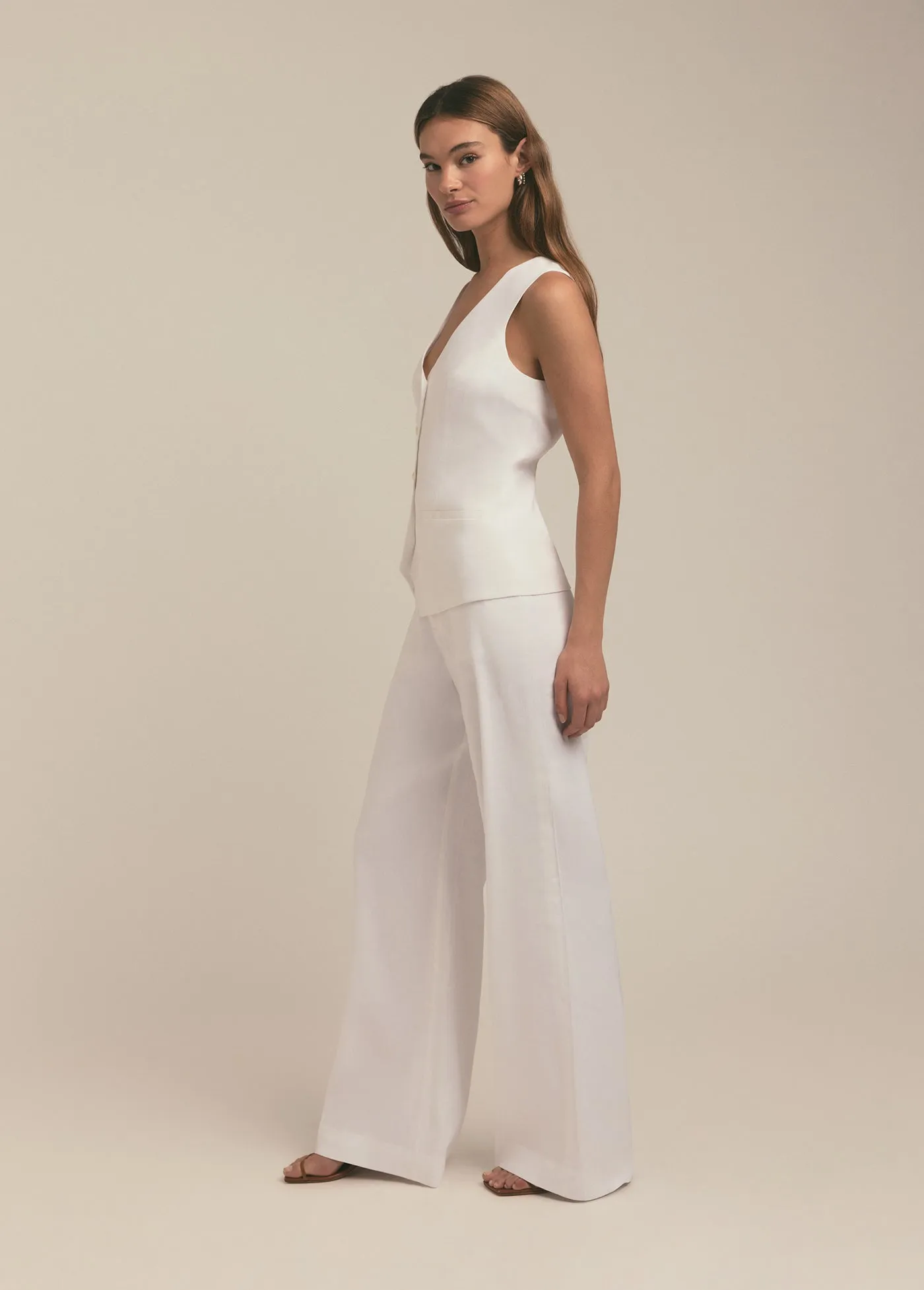 THE JONES LINEN VEST sold by Favorite Daughter product image thumbnail 5