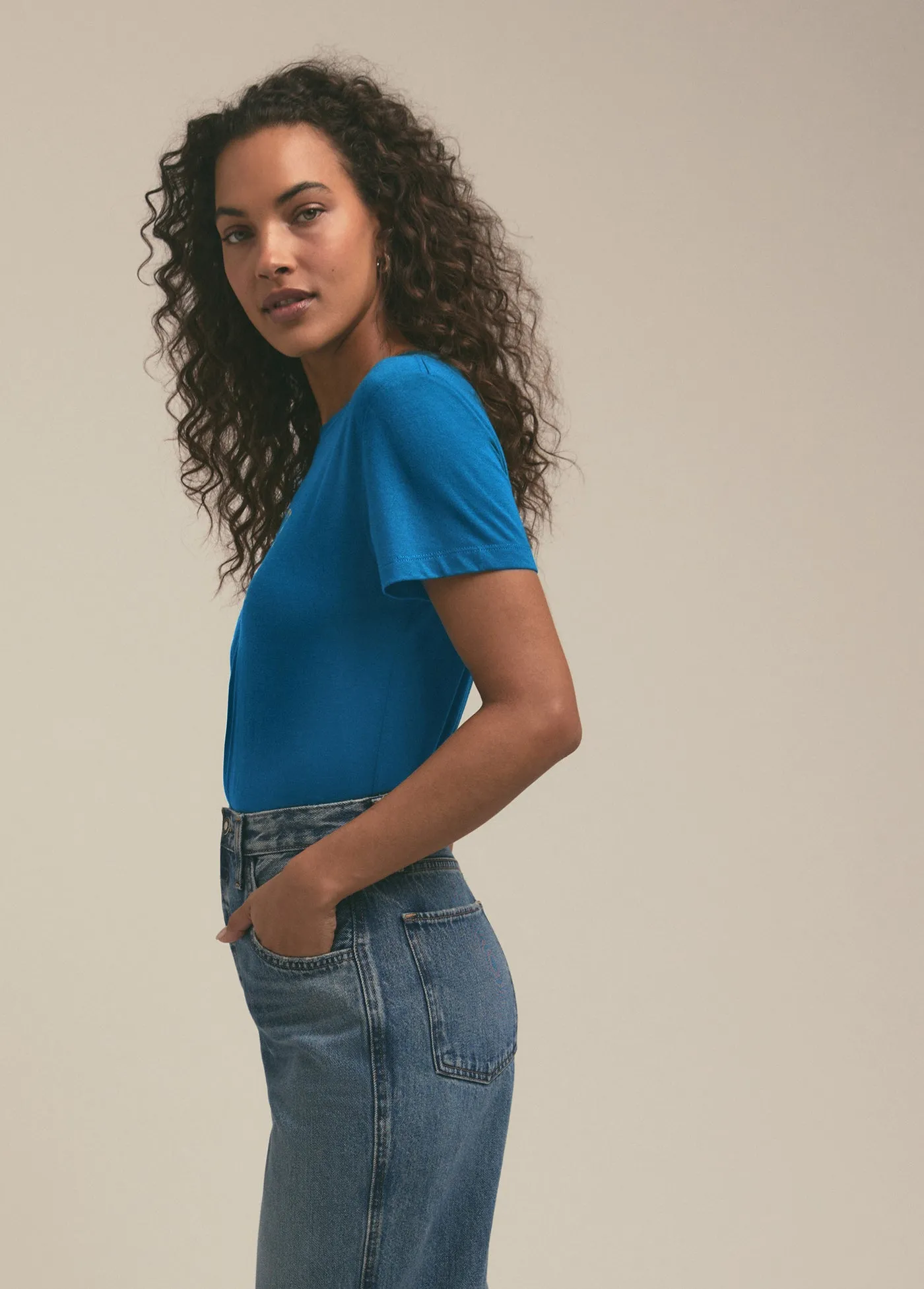THE CROPPED COLLEGIATE TEE sold by Favorite Daughter product image thumbnail 2
