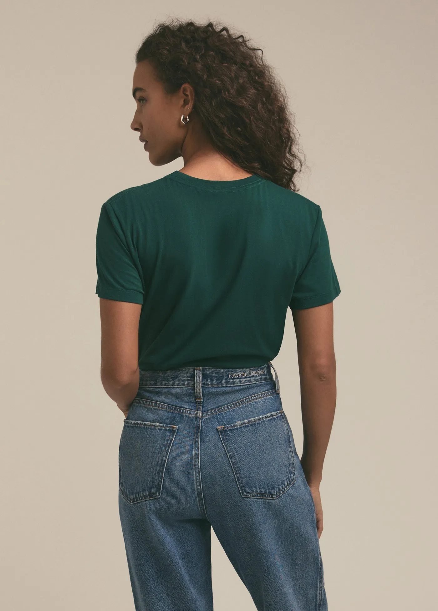 THE CROPPED COLLEGIATE TEE sold by Favorite Daughter product image thumbnail 3