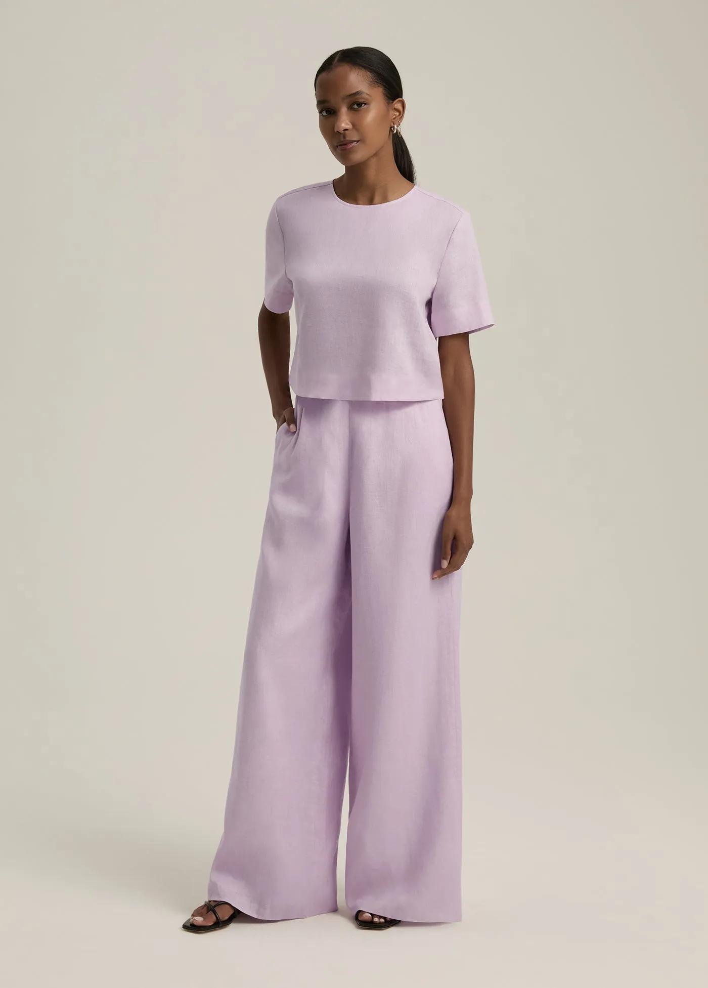 WIDE LEG LINEN PANT sold by Favorite Daughter product image thumbnail 4