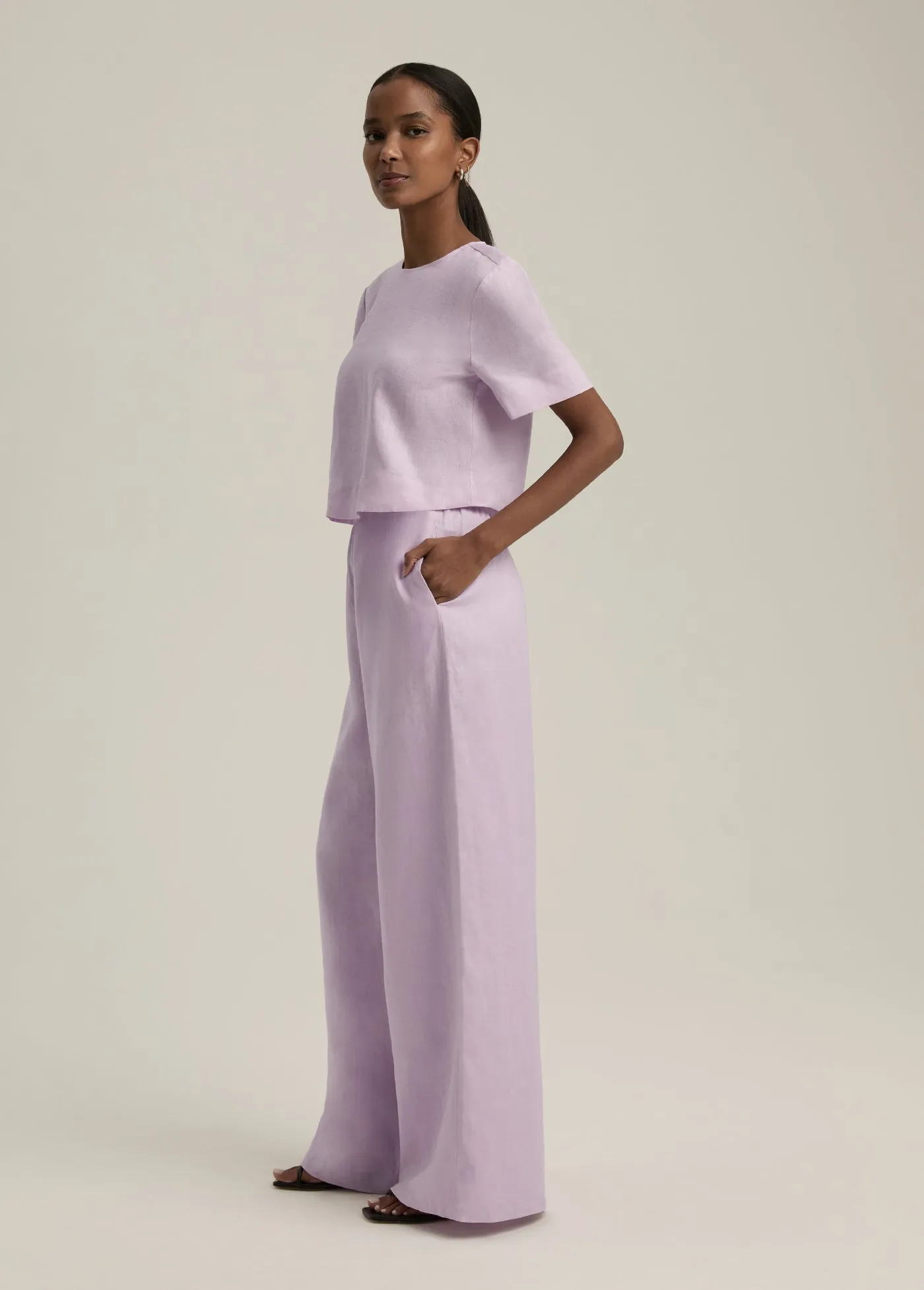 WIDE LEG LINEN PANT sold by Favorite Daughter product image thumbnail 5