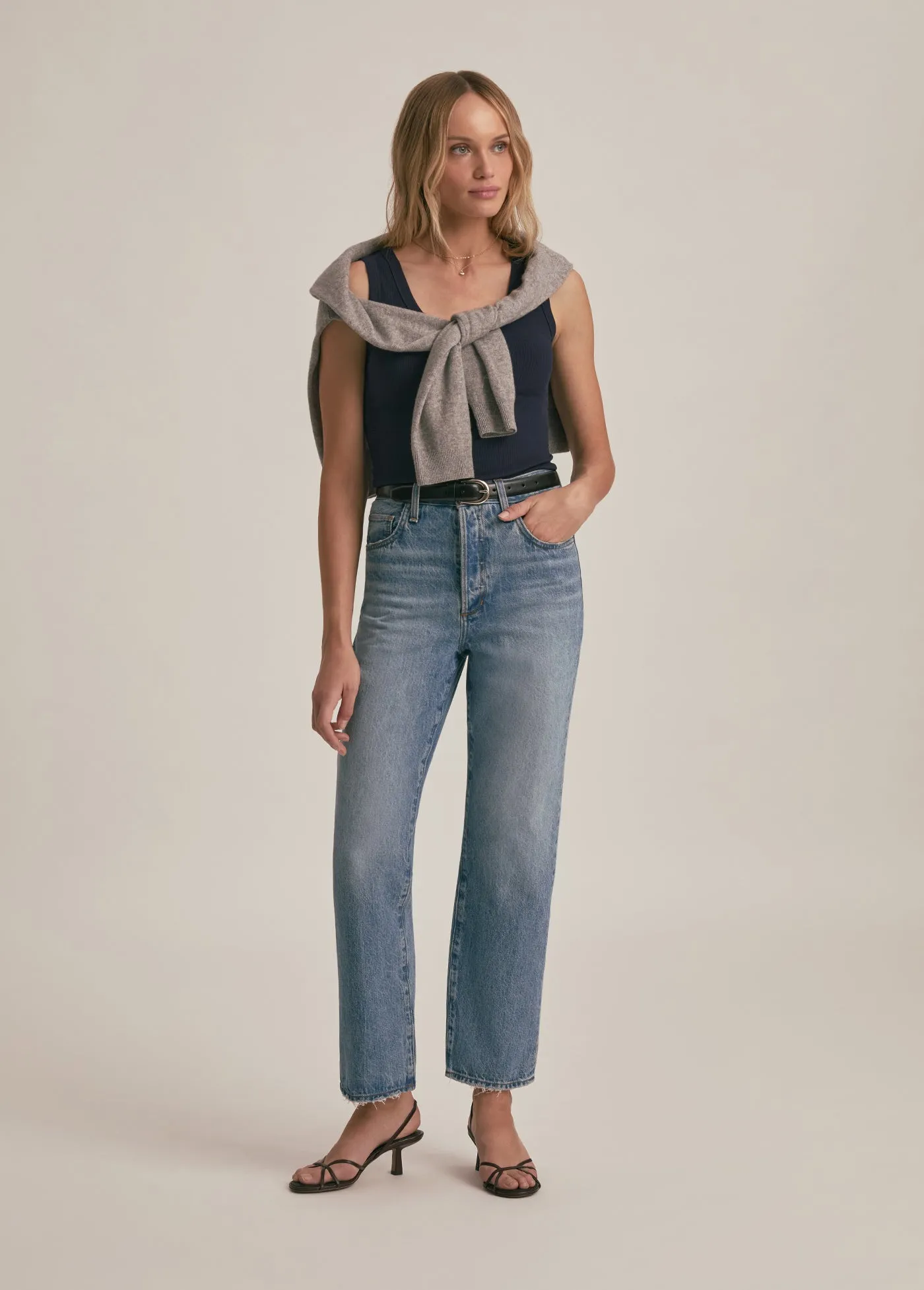 RIBBED HENLEY TANK sold by Favorite Daughter product image thumbnail 4