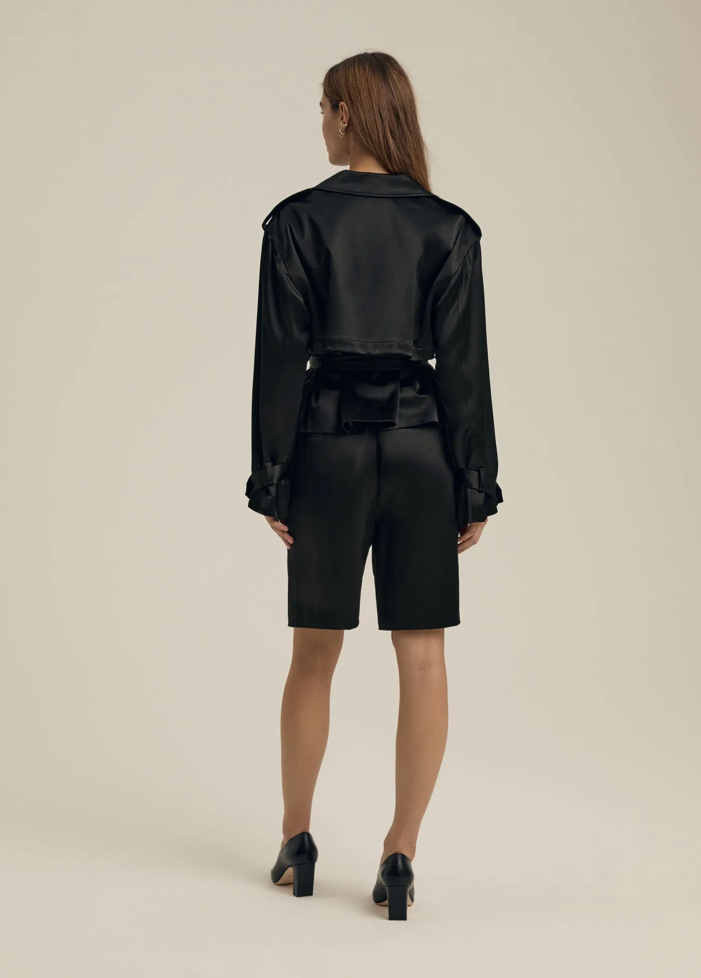 THE CROPPED SATIN CHARLES TRENCH sold by Favorite Daughter product image thumbnail 4