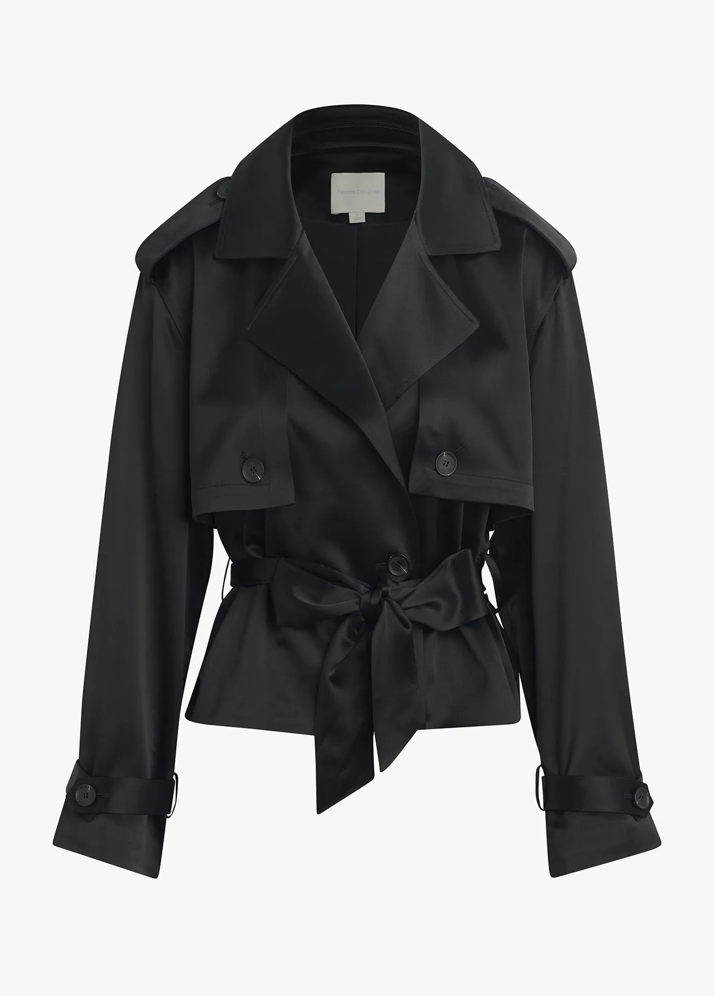 THE CROPPED SATIN CHARLES TRENCH sold by Favorite Daughter product image thumbnail 5