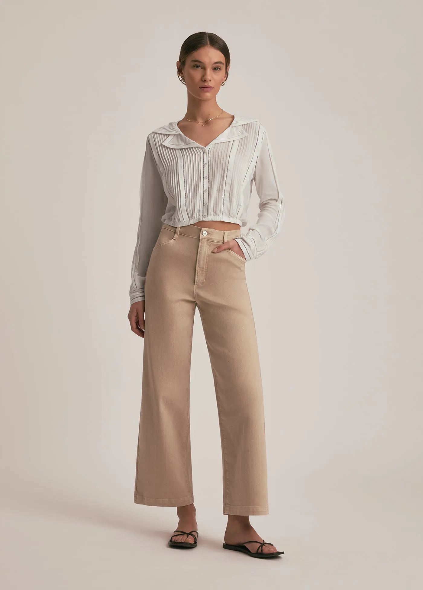 THE MISCHA SUPER HIGH RISE WIDE LEG ANKLE sold by Favorite Daughter