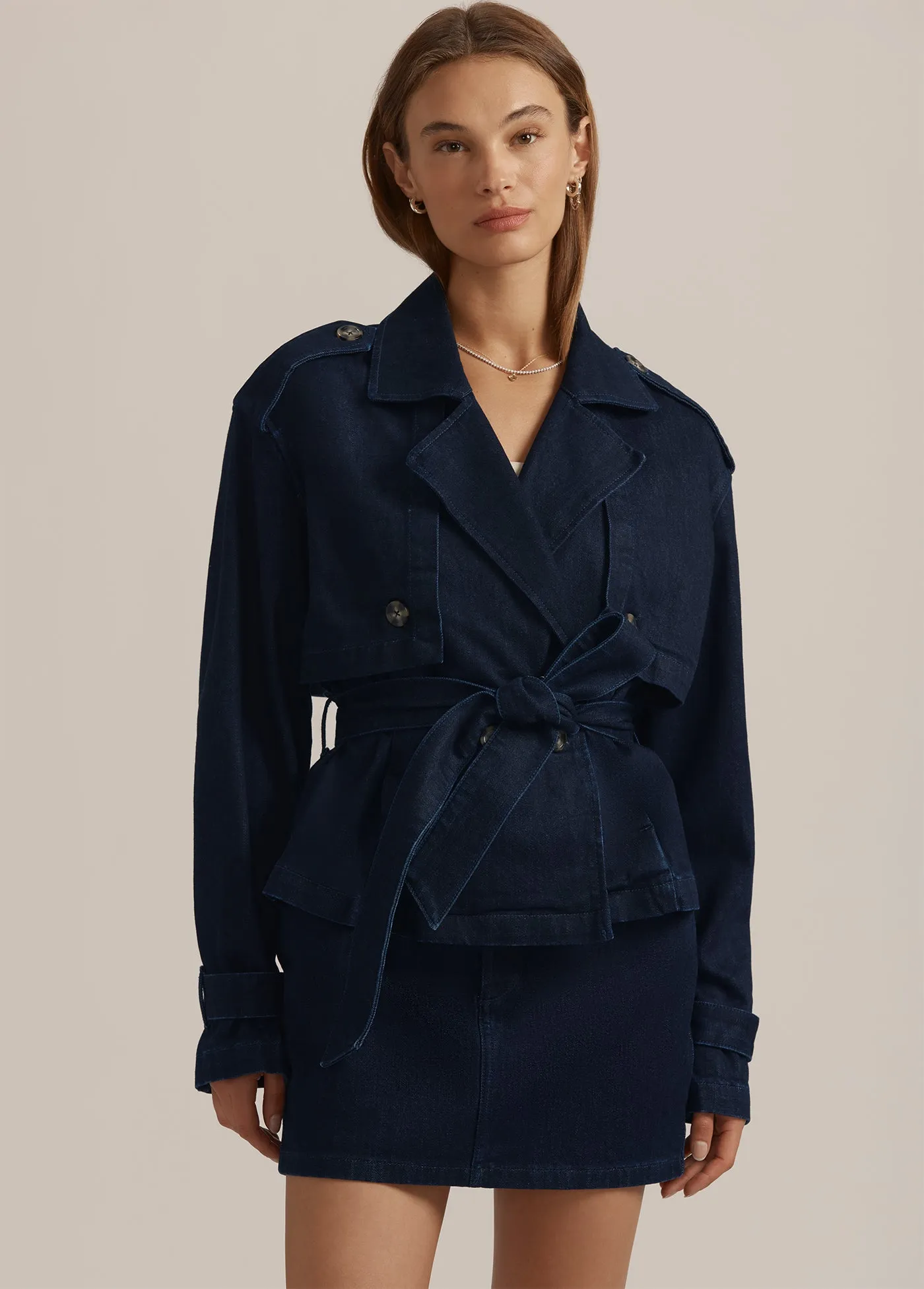 THE CROPPED CHARLES TRENCH sold by Favorite Daughter product image thumbnail 2