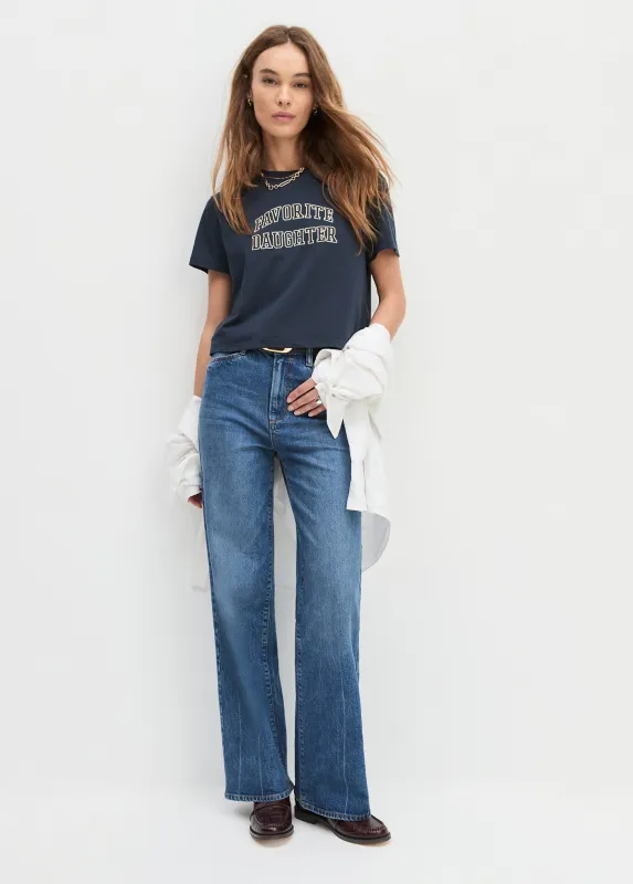 THE CROPPED COLLEGIATE TEE sold by Favorite Daughter