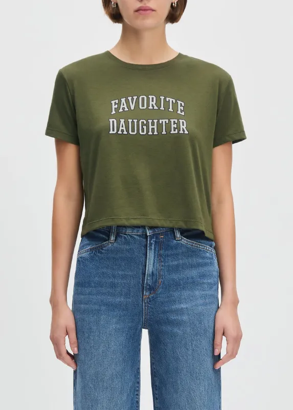 THE CROPPED COLLEGIATE TEE sold by Favorite Daughter