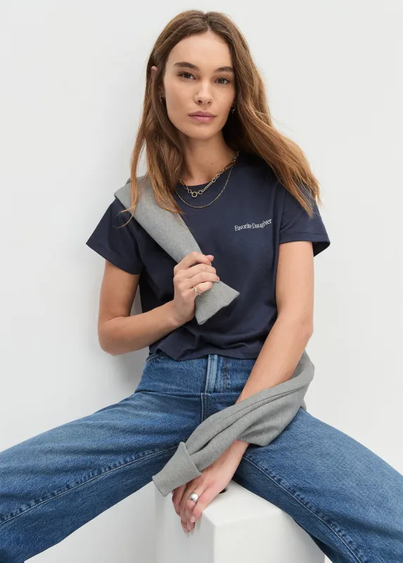 THE CROPPED LOGO TEE sold by Favorite Daughter
