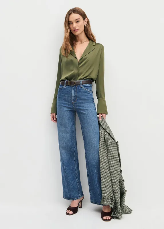 THE MISCHA SUPER HIGH RISE WIDE LEG ANKLE sold by Favorite Daughter