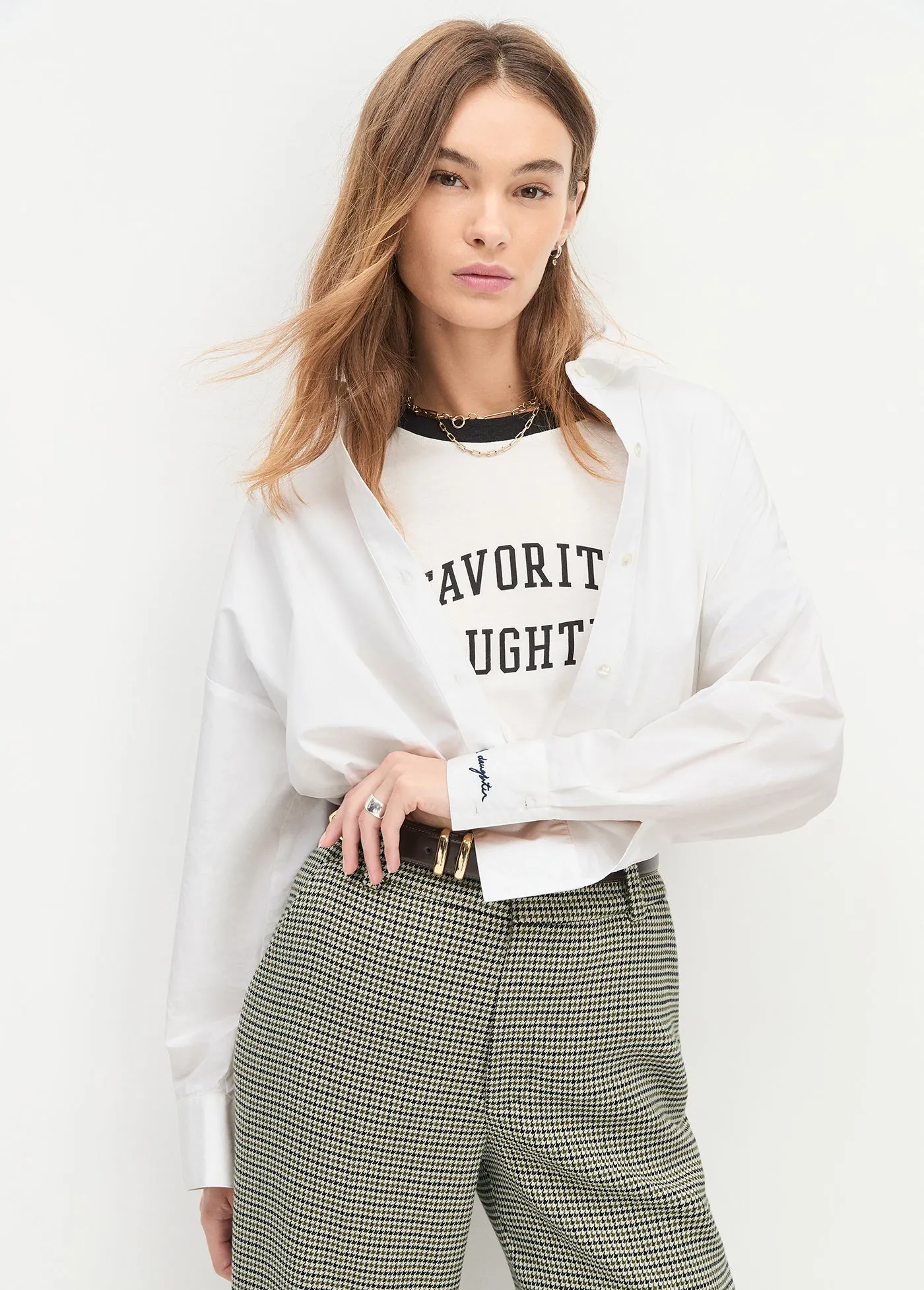 THE COLLEGIATE RINGER TEE sold by Favorite Daughter