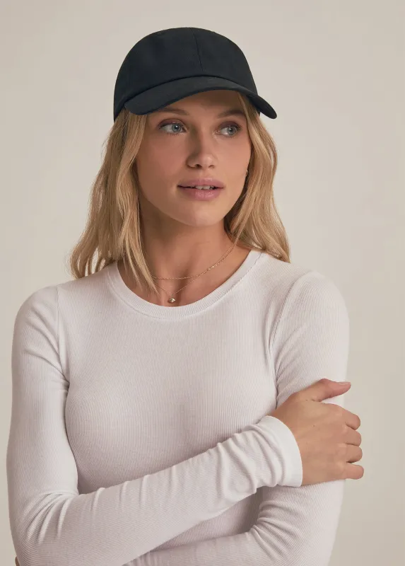 BASEBALL CAP WITH LEATHER STRAP sold by Favorite Daughter