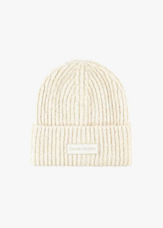 THE LOGO PATCH RIB BEANIE sold by Favorite Daughter