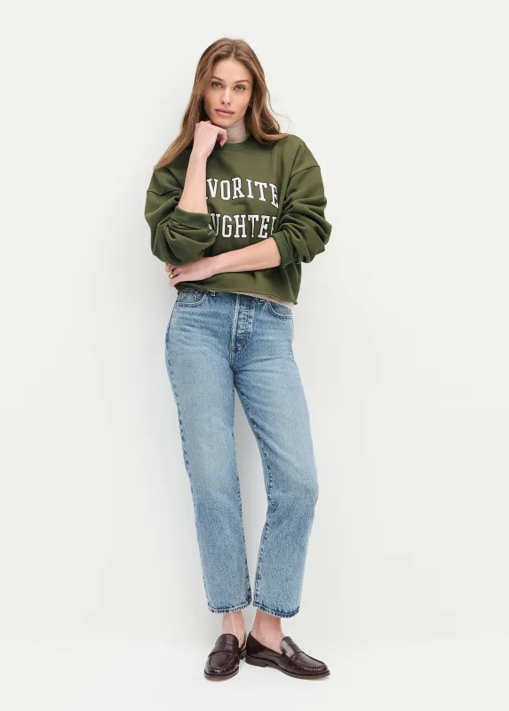 THE CROPPED COLLEGIATE SWEATSHIRT sold by Favorite Daughter