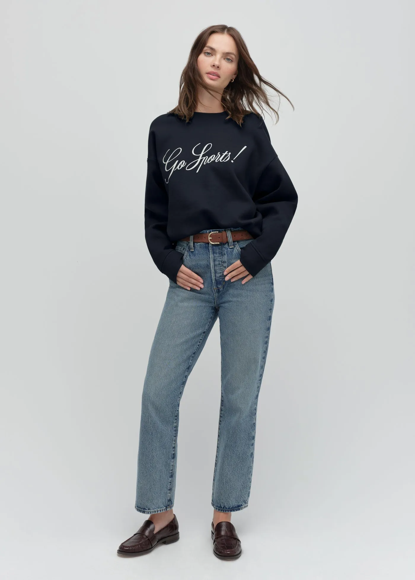 THE GO SPORTS SCRIPT SWEATSHIRT sold by Favorite Daughter product image thumbnail 2