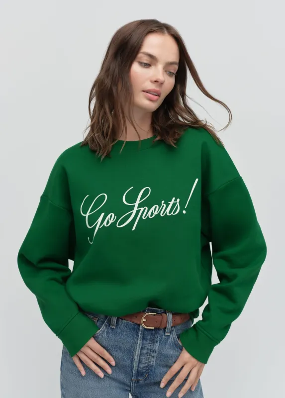 THE GO SPORTS SCRIPT SWEATSHIRT sold by Favorite Daughter
