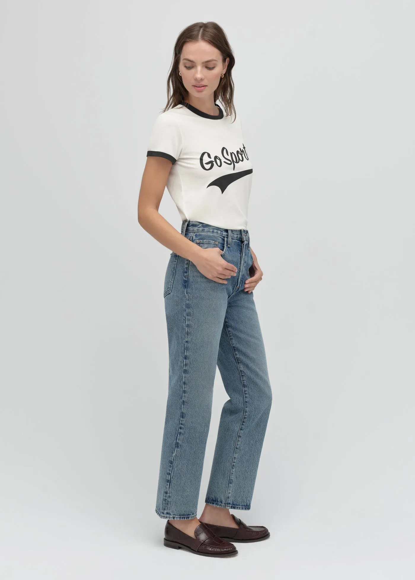 THE GO SPORTS RINGER TEE sold by Favorite Daughter product image thumbnail 4