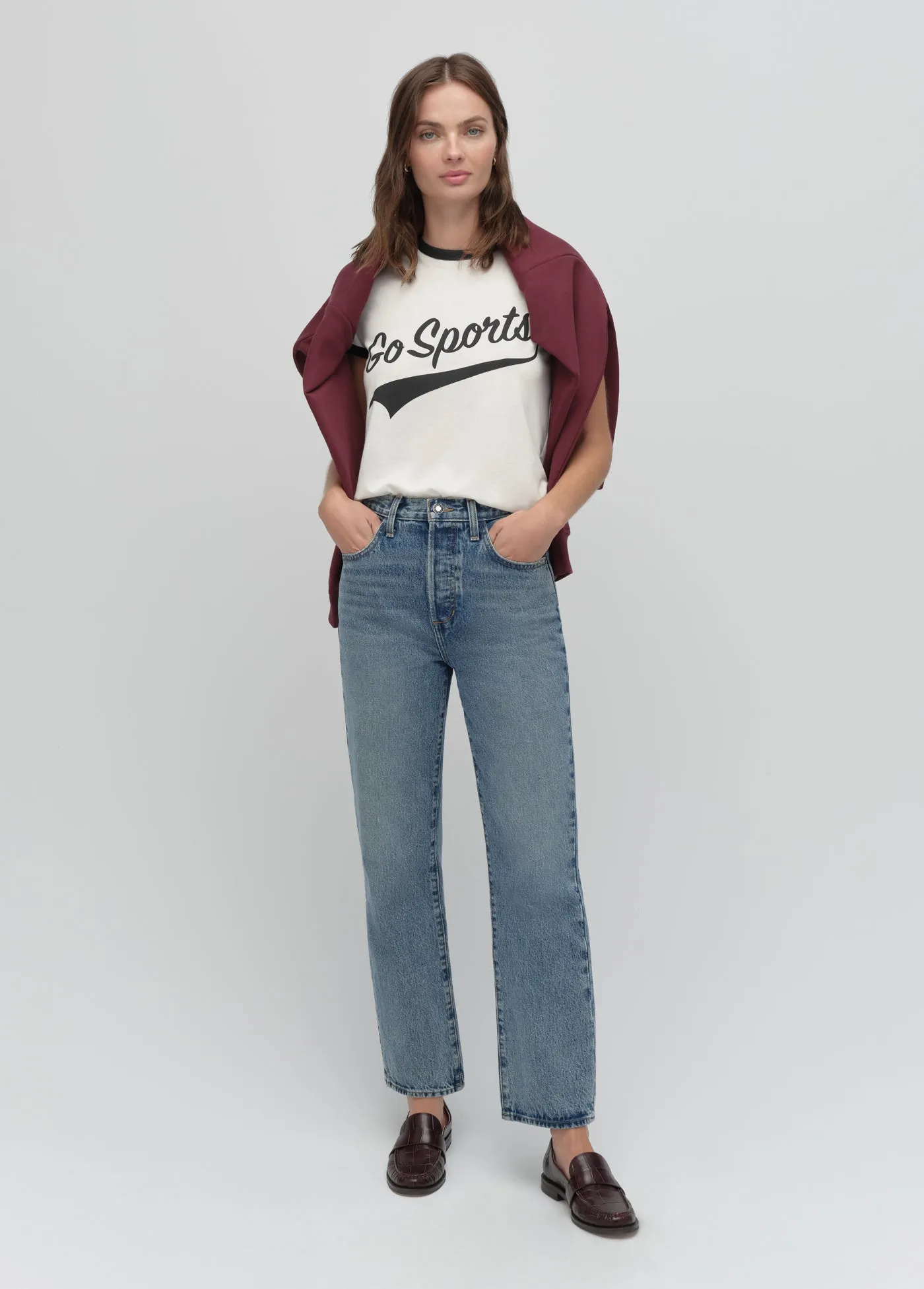 THE GO SPORTS RINGER TEE sold by Favorite Daughter product image thumbnail 2