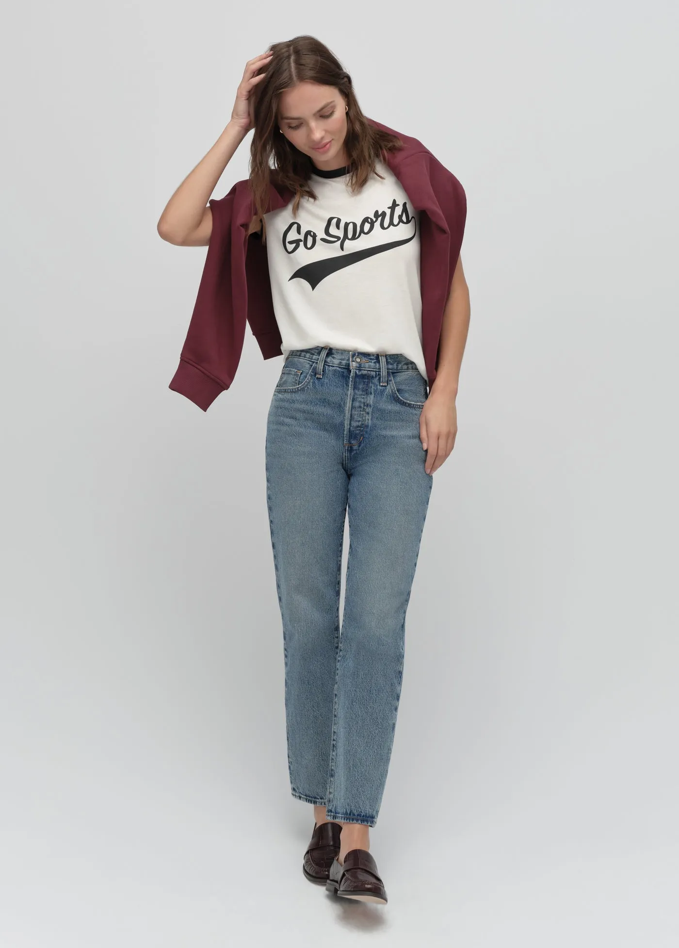 THE GO SPORTS RINGER TEE sold by Favorite Daughter product image thumbnail 3