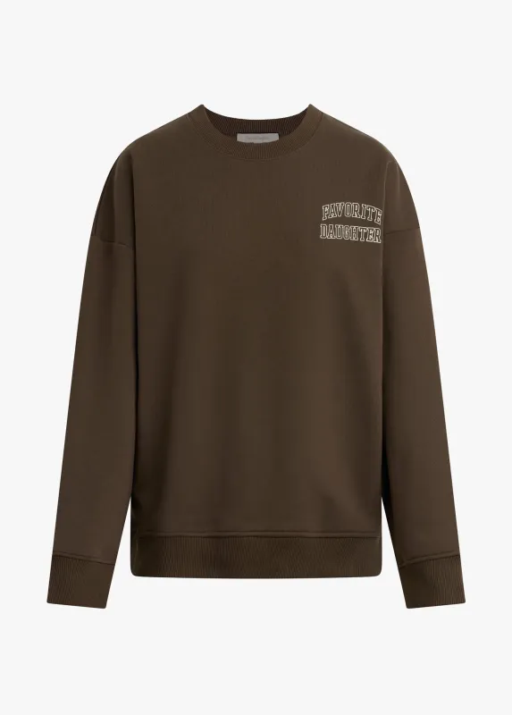 THE COLLEGIATE CHEST LOGO SWEATSHIRT sold by Favorite Daughter