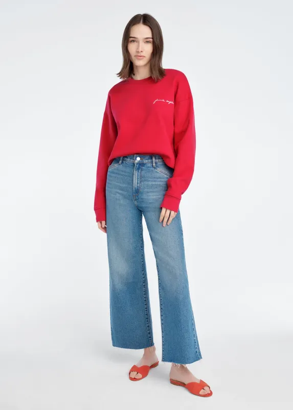 THE CROPPED SIGNATURE SWEATSHIRT sold by Favorite Daughter