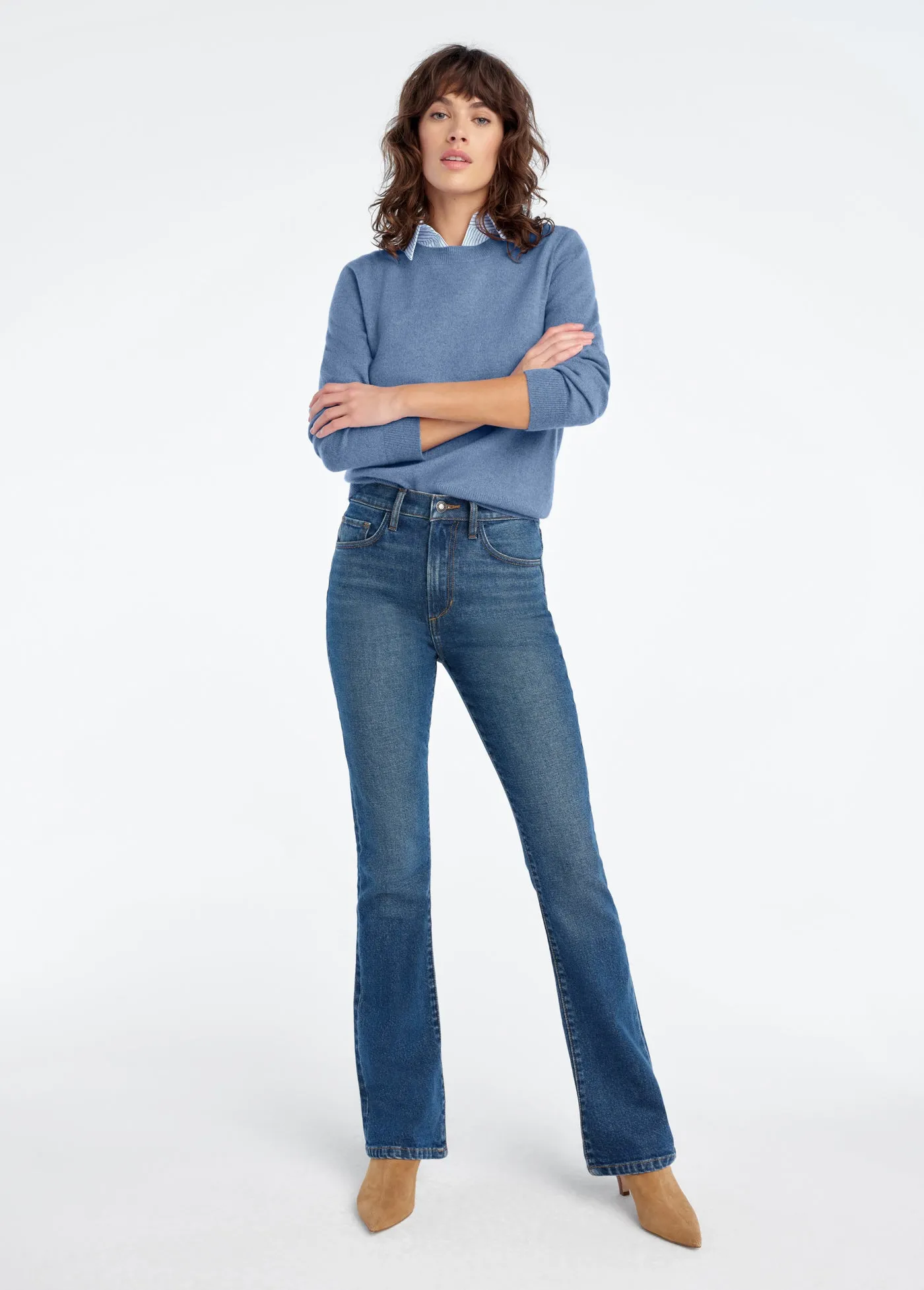 THE VALENTINA SUPER HIGH RISE MINI BOOT sold by Favorite Daughter