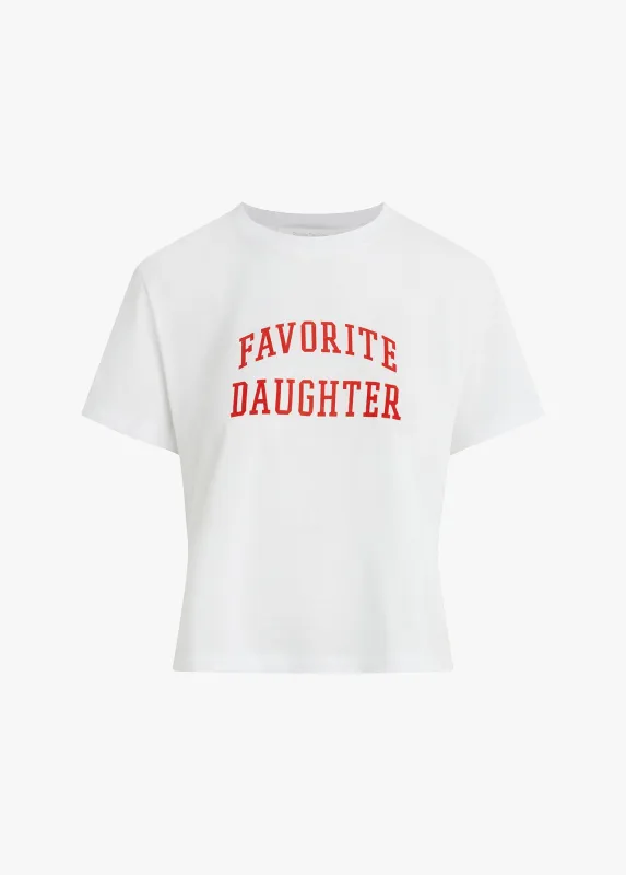 THE CROPPED COLLEGIATE TEE sold by Favorite Daughter