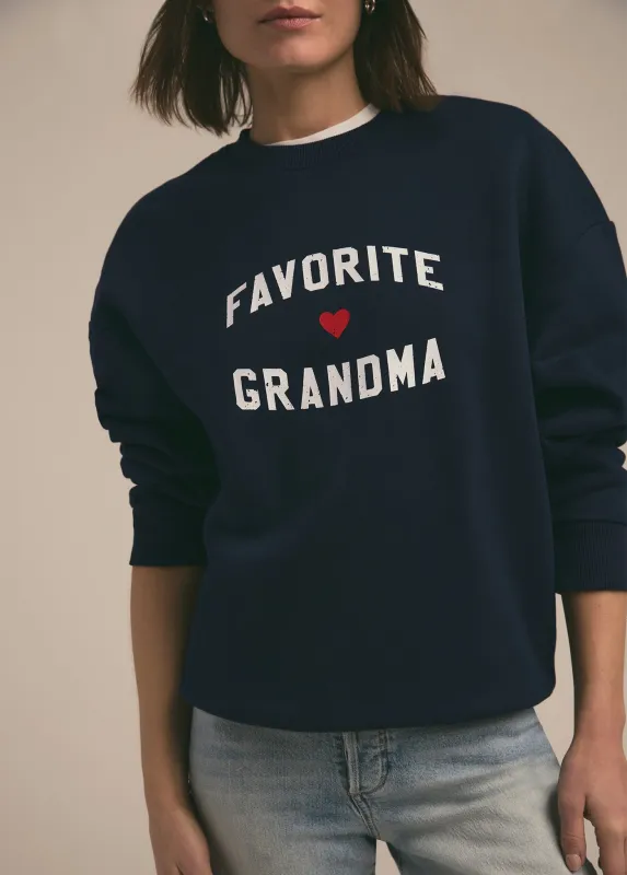 FAVORITE GRANDMA HEART LOGO SWEATSHIRT sold by Favorite Daughter