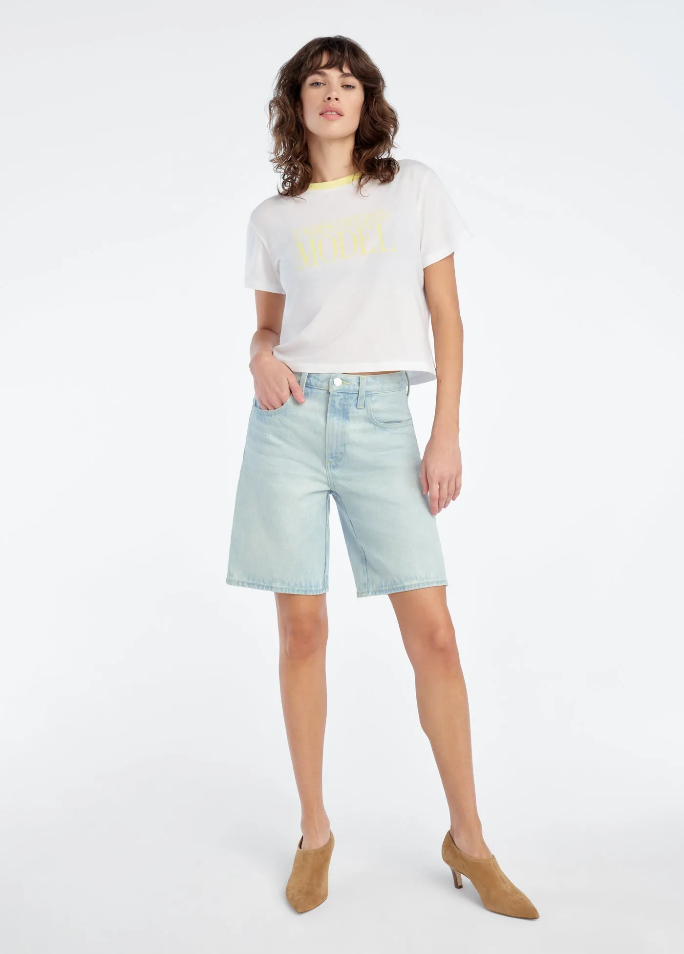 THE CROPPED UNDISCOVERED MODEL TEE sold by Favorite Daughter product image thumbnail 2