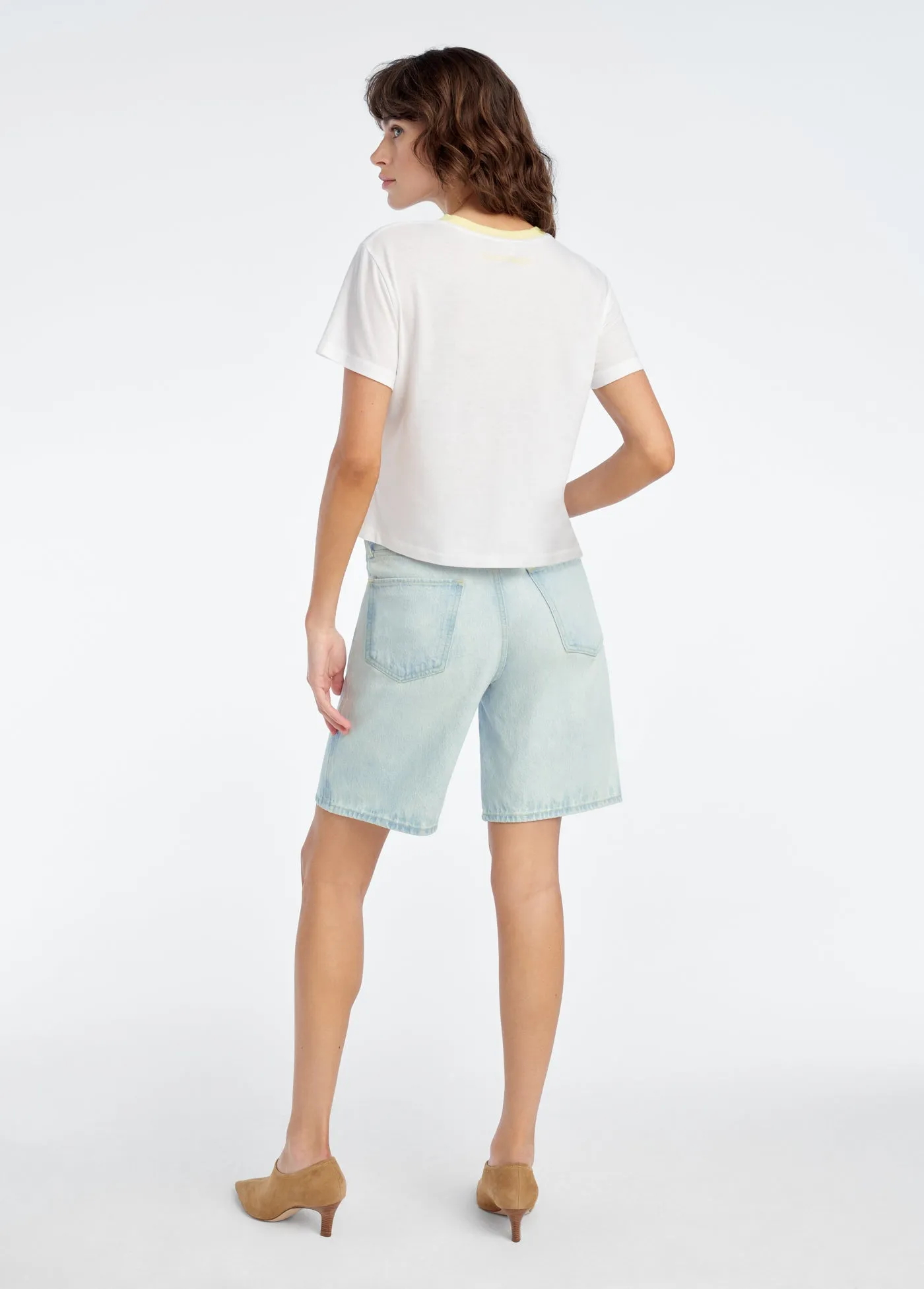 THE CROPPED UNDISCOVERED MODEL TEE sold by Favorite Daughter product image thumbnail 4
