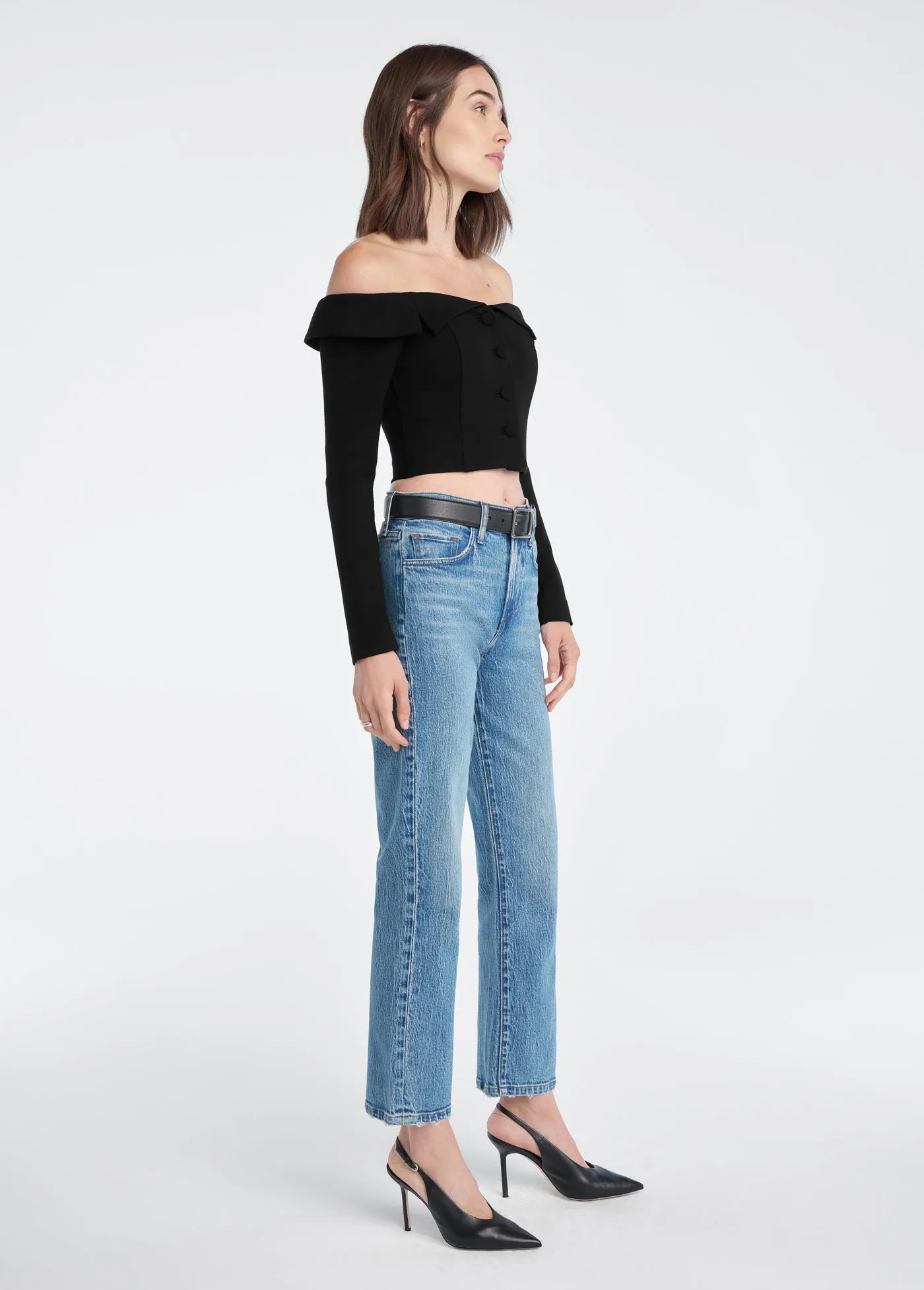 THE DOT MID RISE STRAIGHT ANKLE sold by Favorite Daughter product image thumbnail 5