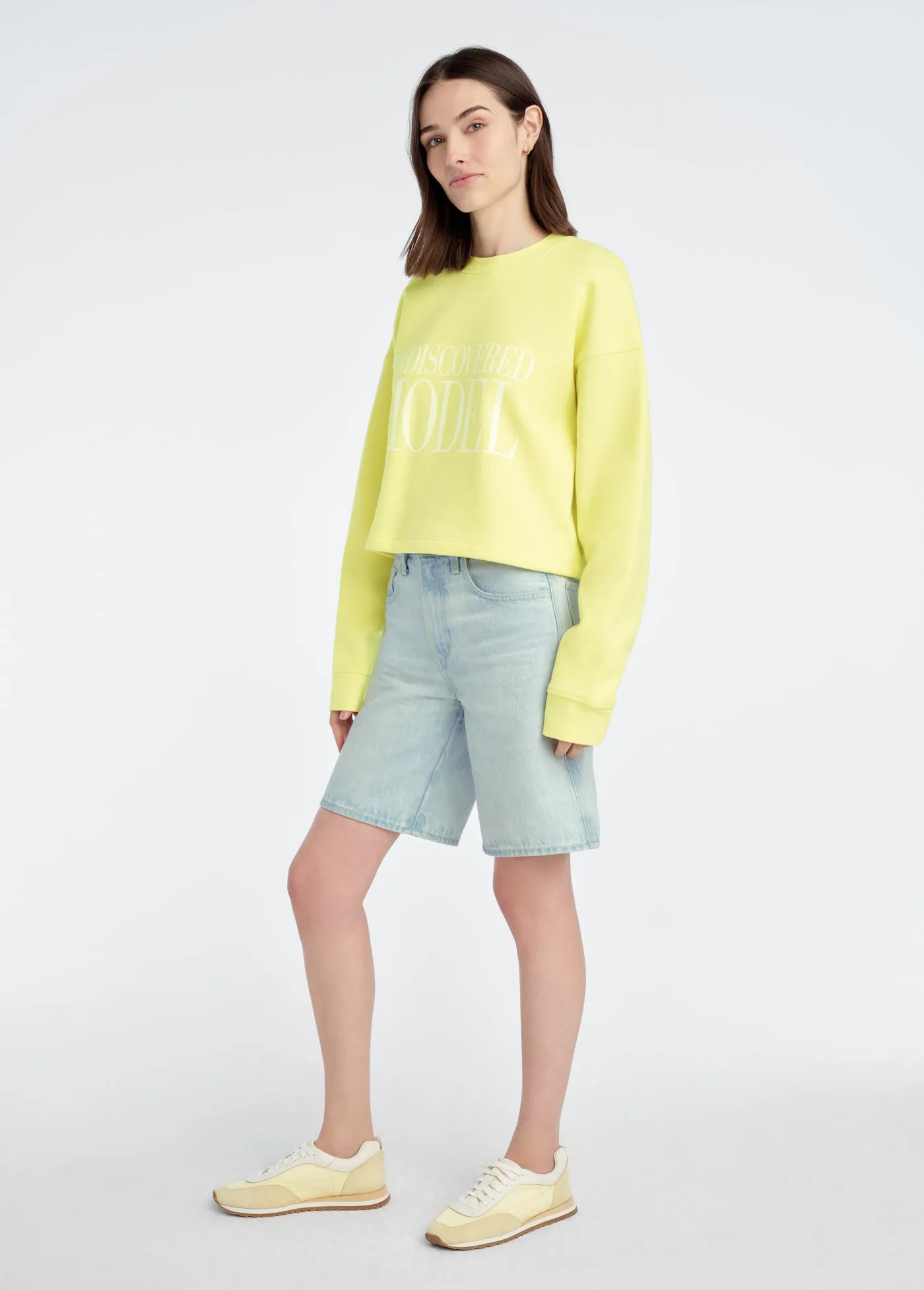 THE CROPPED UNDISCOVERED MODEL SWEATSHIRT sold by Favorite Daughter product image thumbnail 3