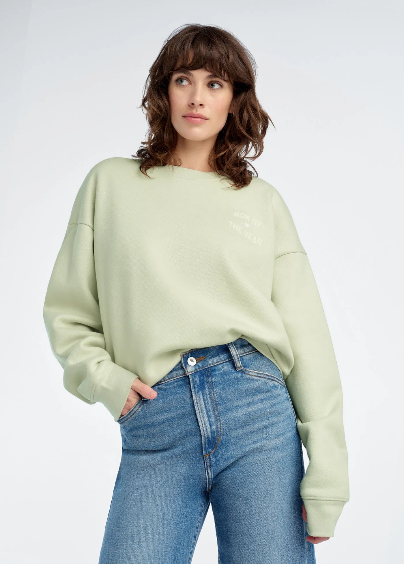 THE MOM OF THE YEAR CHEST LOGO SWEATSHIRT sold by Favorite Daughter