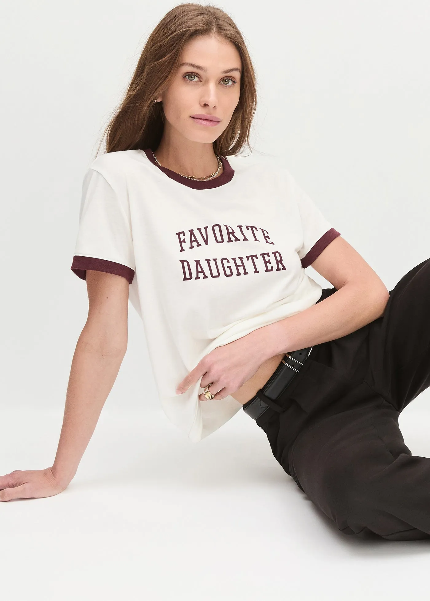 THE COLLEGIATE RINGER TEE sold by Favorite Daughter product image thumbnail 2