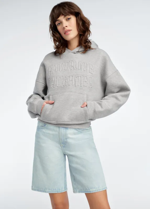 THE COLLEGIATE EMBOSSED HOODIE sold by Favorite Daughter