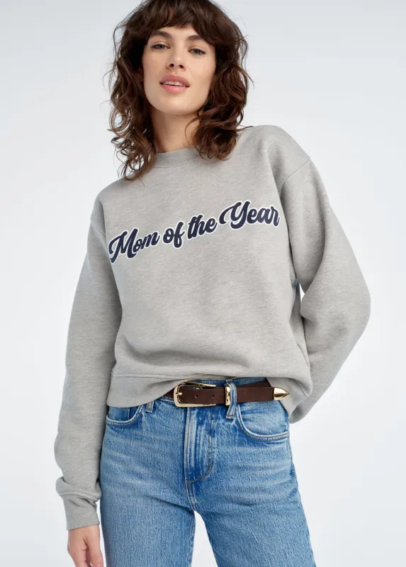 THE MOM OF THE YEAR VARSITY SWEATSHIRT sold by Favorite Daughter