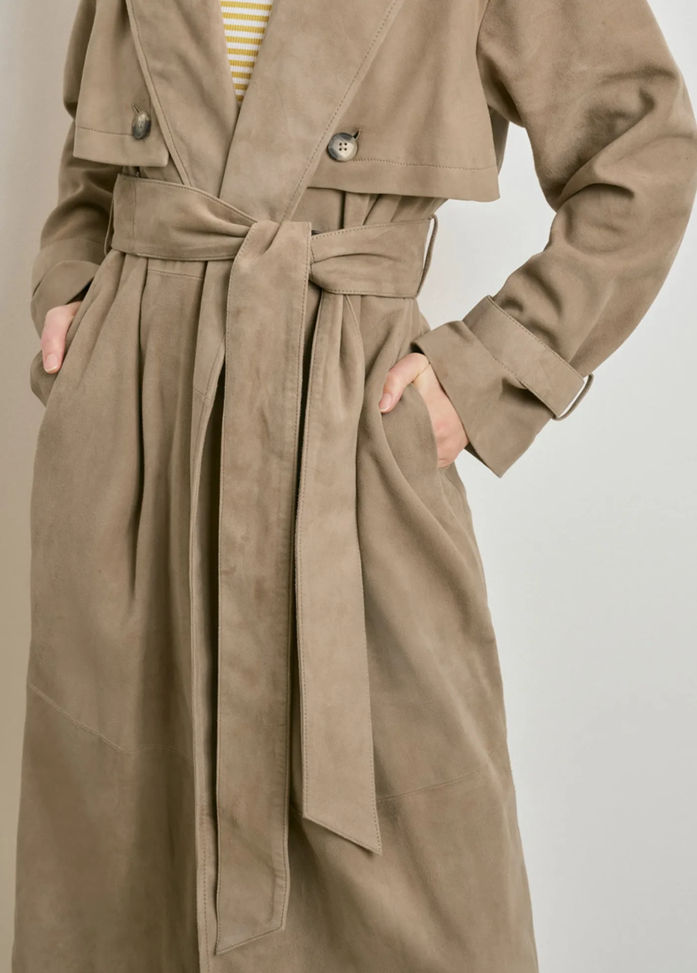 THE SUEDE CHARLES TRENCH sold by Favorite Daughter product image thumbnail 3