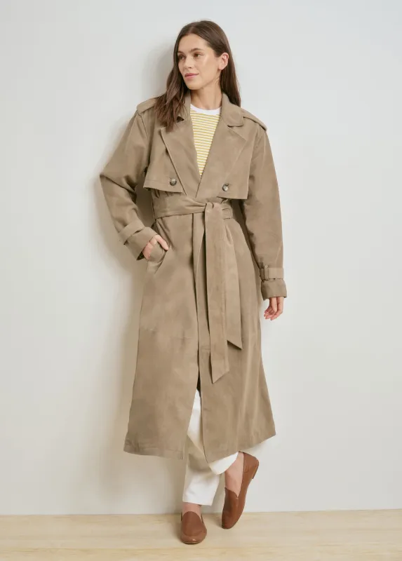 THE SUEDE CHARLES TRENCH made by Favorite Daughter