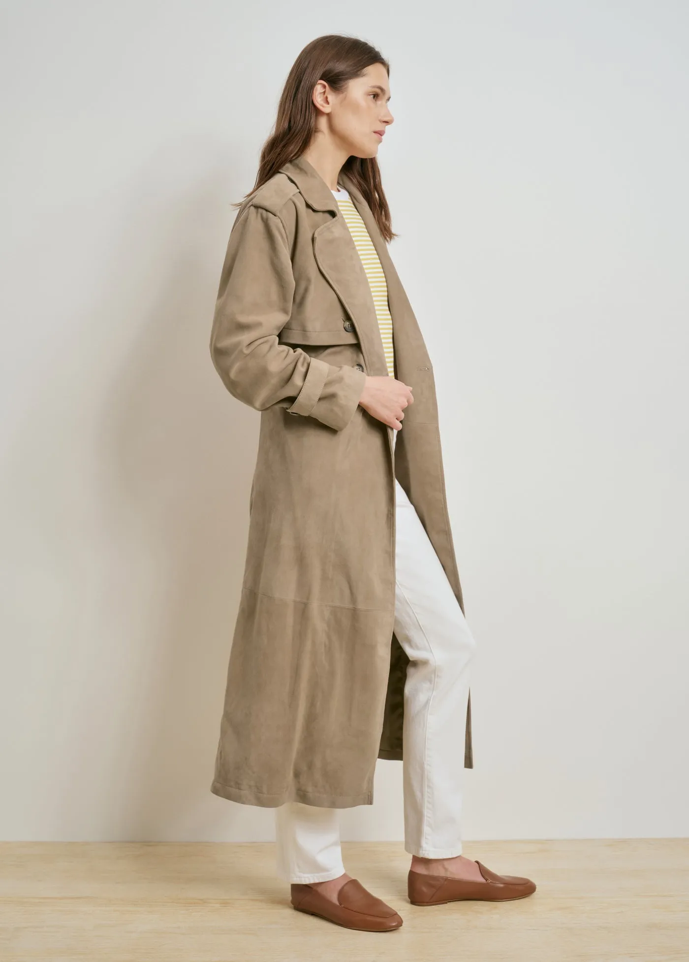 THE SUEDE CHARLES TRENCH sold by Favorite Daughter product image thumbnail 4