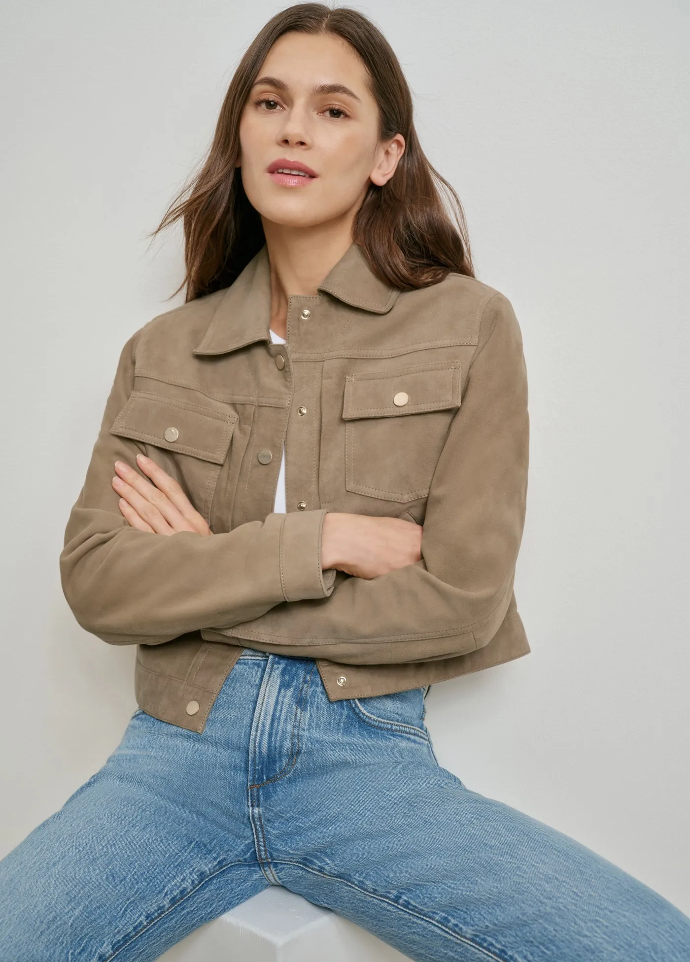 THE SUEDE DAKOTA JACKET sold by Favorite Daughter product image thumbnail 4