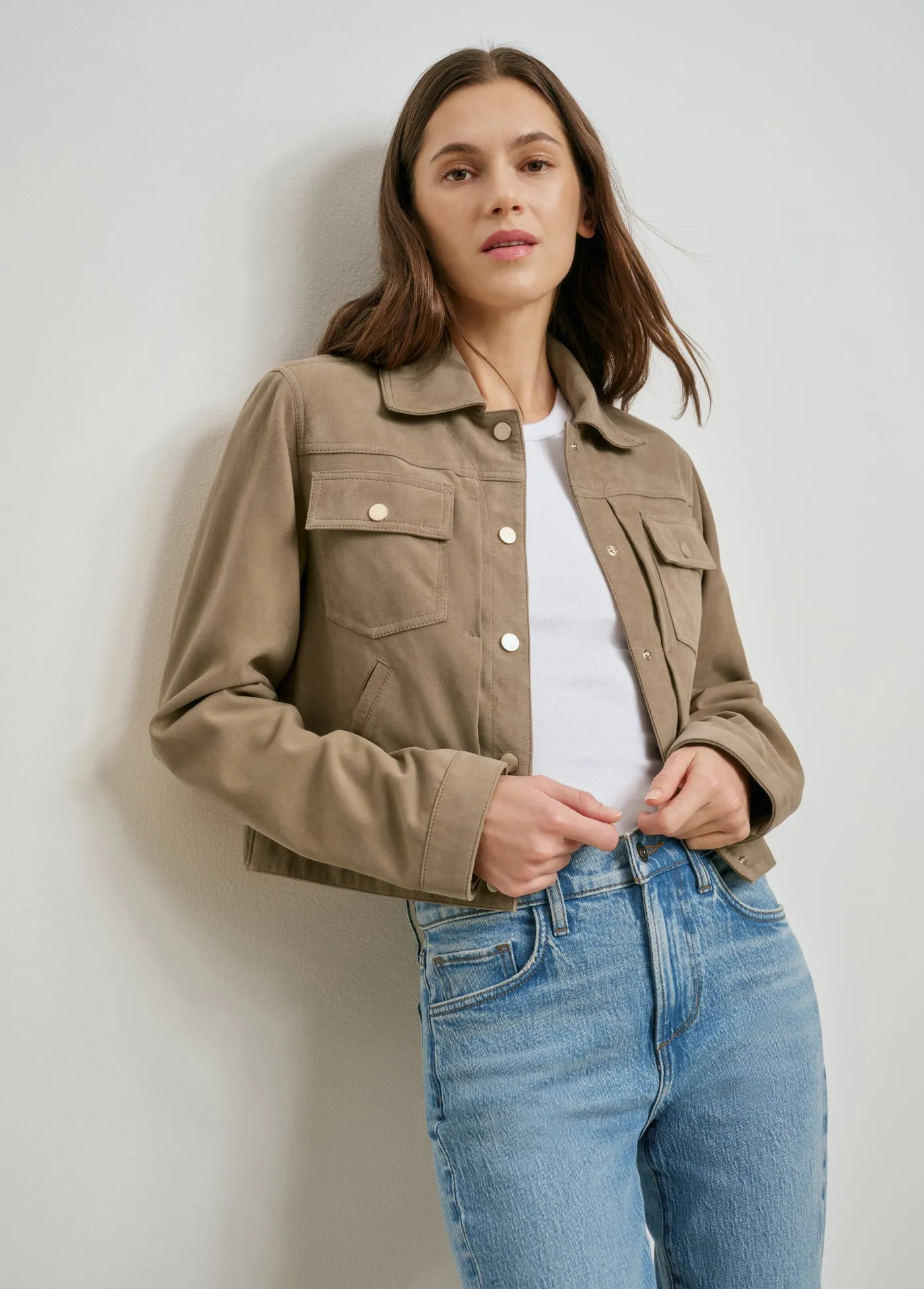THE SUEDE DAKOTA JACKET sold by Favorite Daughter
