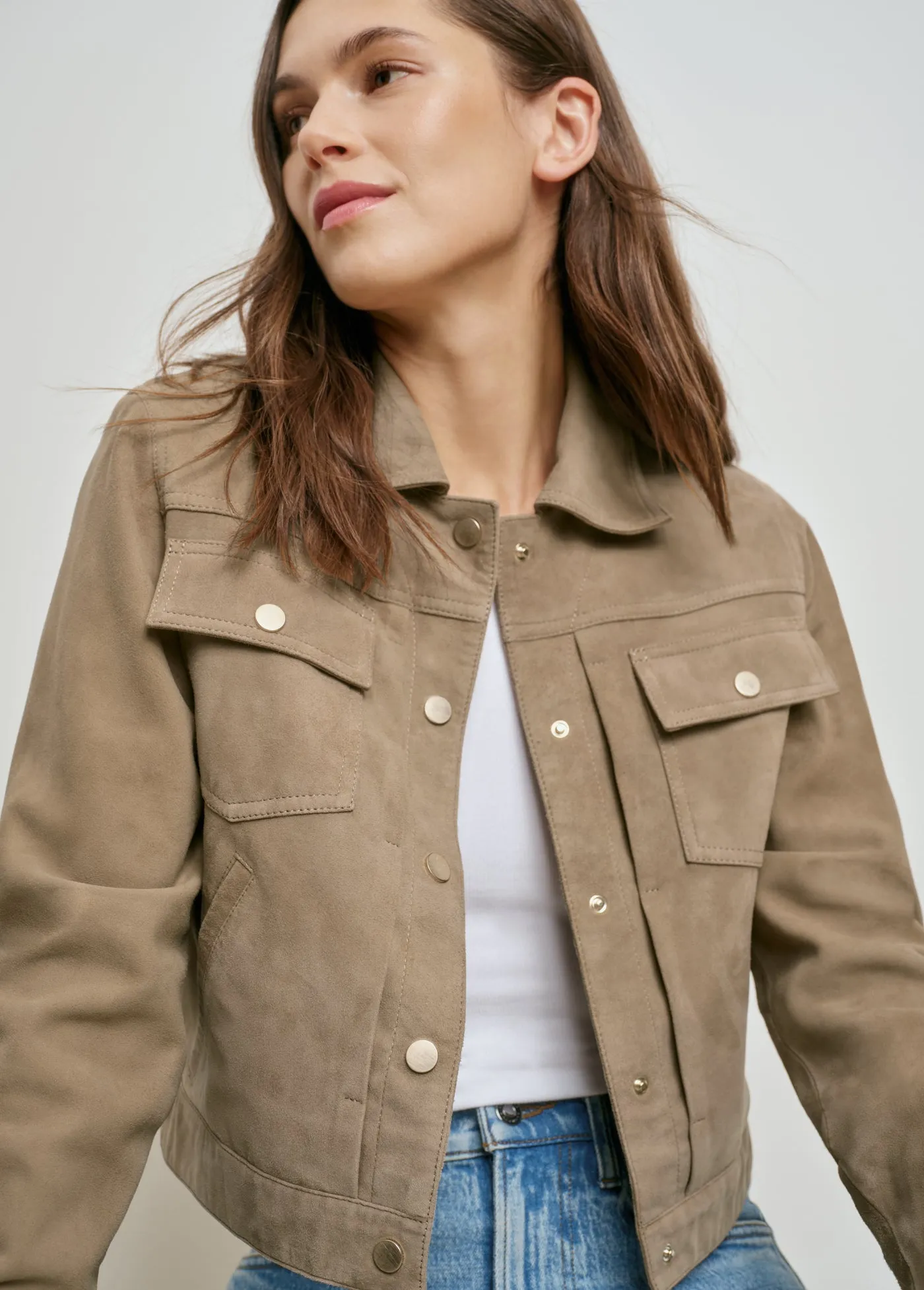 THE SUEDE DAKOTA JACKET sold by Favorite Daughter product image thumbnail 3