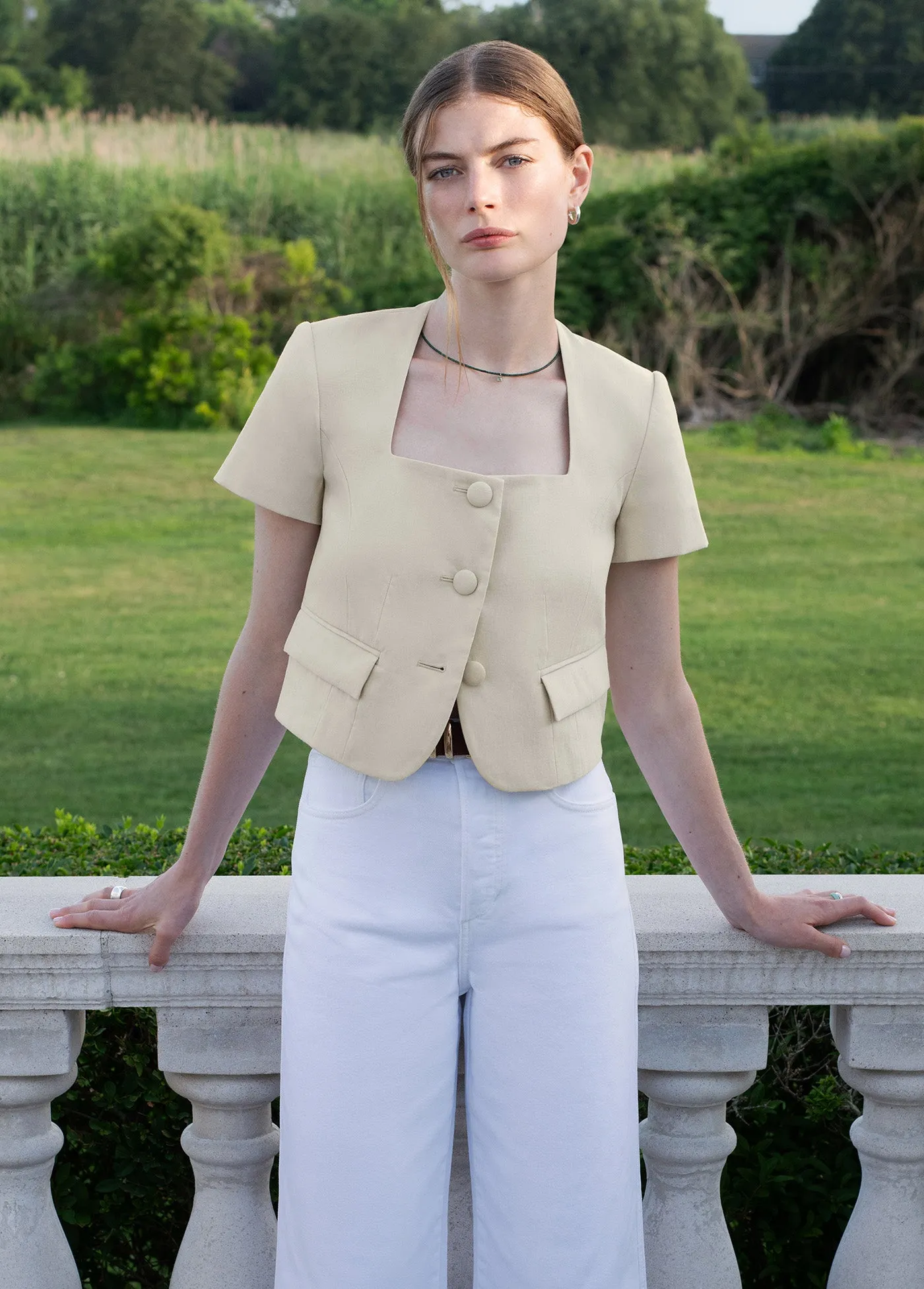 THE MAYFAIR LINEN TOP sold by Favorite Daughter