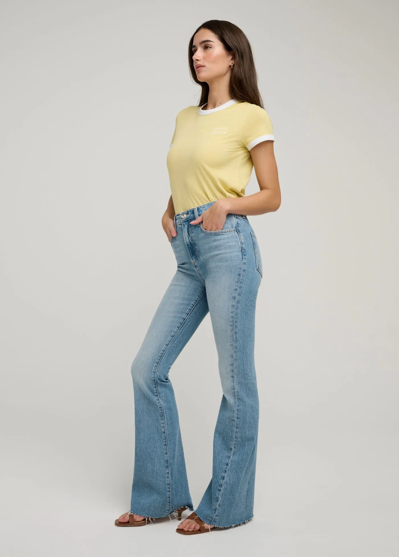 THE SHORTIE VALENTINA HIGH RISE FLARE sold by Favorite Daughter product image thumbnail 2
