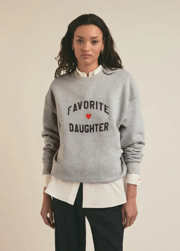 THE FAVORITE DAUGHTER HEART LOGO SWEATSHIRT made by Favorite Daughter
