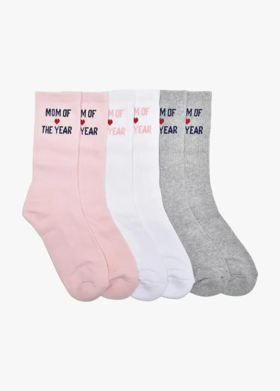 THE MOM OF THE YEAR HEART SOCK SET made by Favorite Daughter