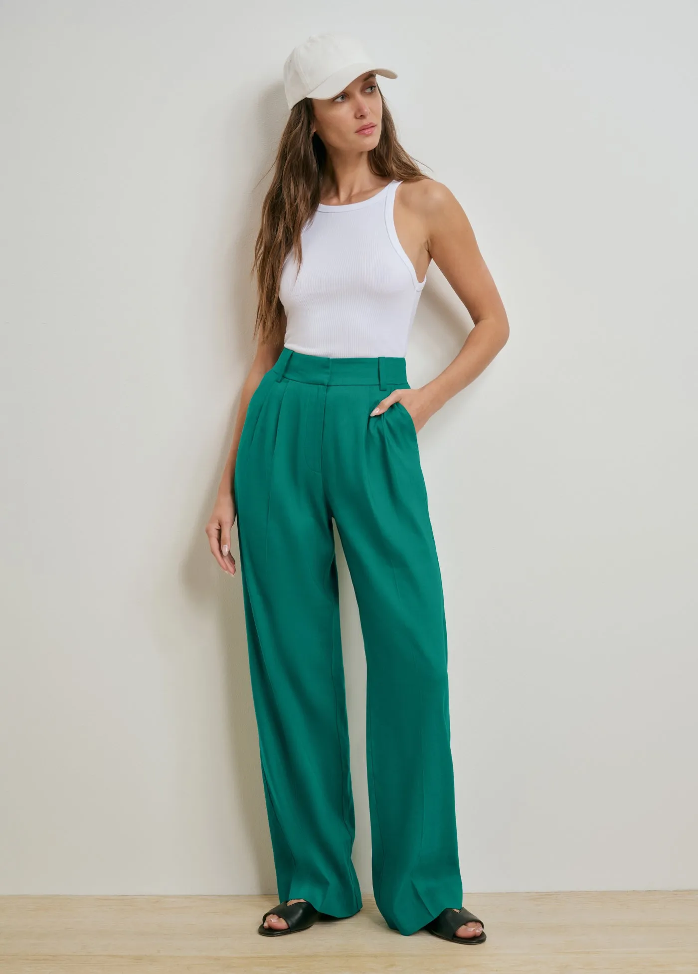 THE LINEN FAVORITE PANT 34" sold by Favorite Daughter